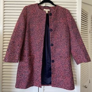 H&M Multicolor Knit Jacket with Snap Buttons and Front Pockets - Size 4